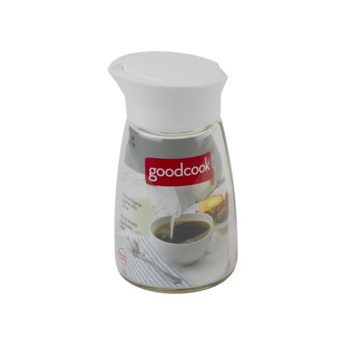 Goodcook Glass Sugar Dispenser With Lid 12Oz - White