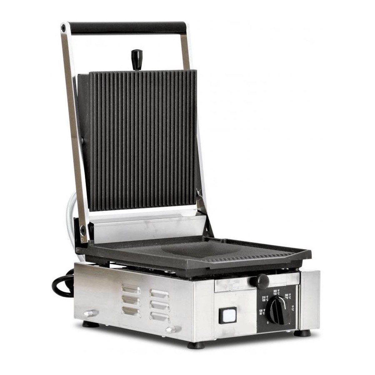 Trento 10" x 9" Ribbed Sandwich Grill 120V - 11375