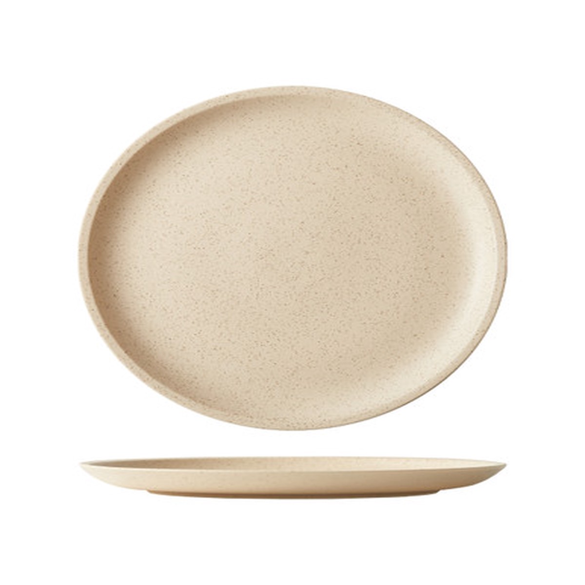 11 in. Dinner/ Serving Coupe Plate for 3 to 4 Persons - Dune Clay