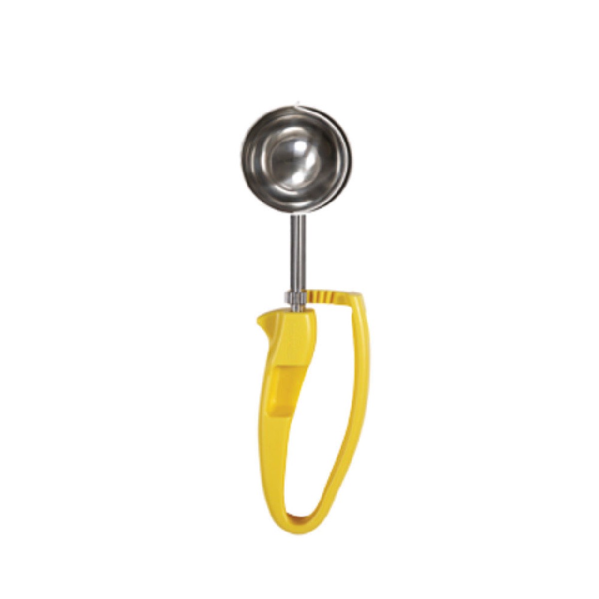 Zeroll 2020 2-1/8 Inch Bowl Diameter Disher Manual Ergonomic Yellow Handle Stainless Steel