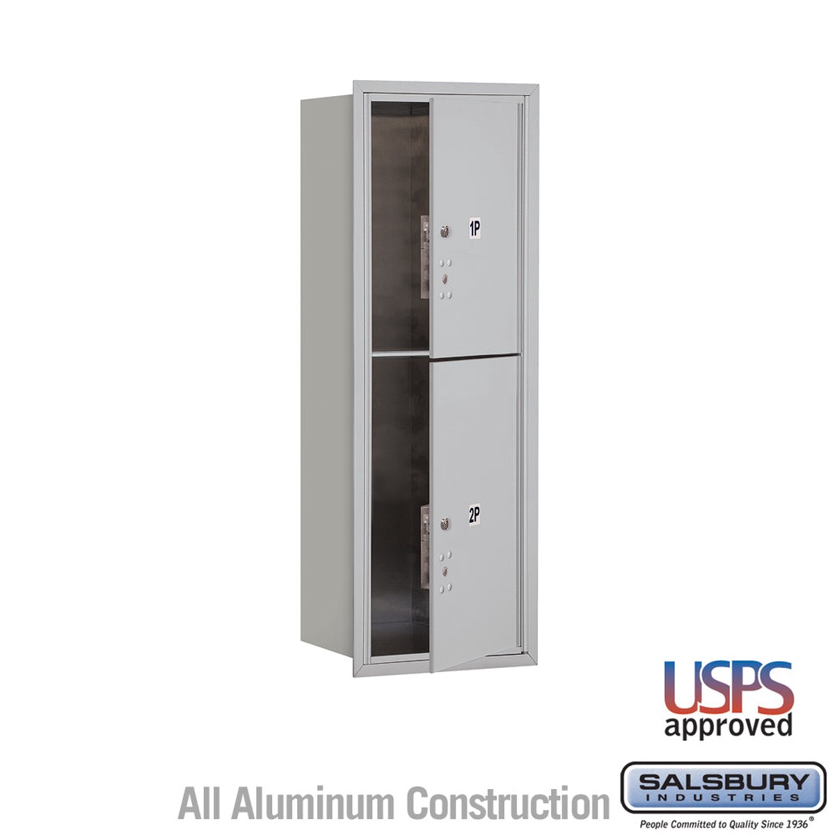 11 Door High Recessed Mounted 4C Horizontal Parcel Locker with USPS Access