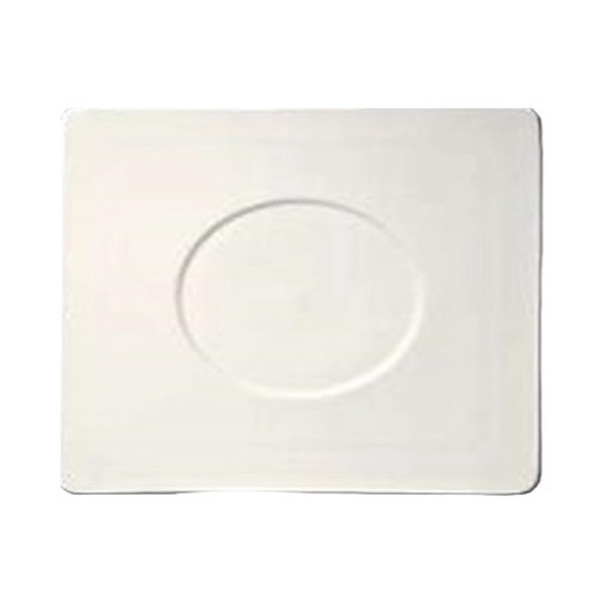 12 in. Platform Plate - Buffet Ivory White