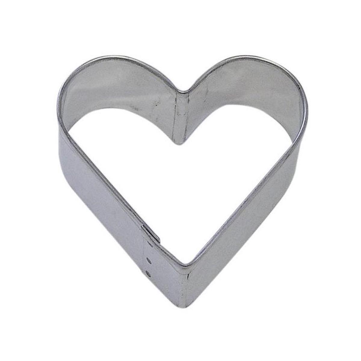 12-Piece 2.5 in. Heart Tinplated Steel Cookie Cutter & Cookie Recipe