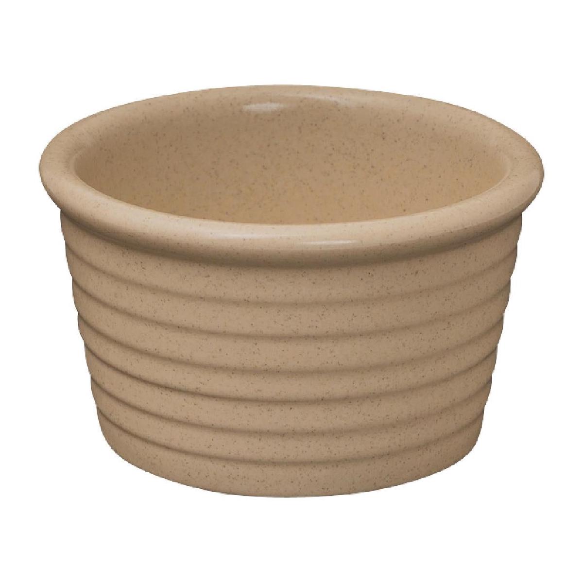 Zuma Sand Ribbed Ramekins 85mm (6 Pack) PAS-FK861