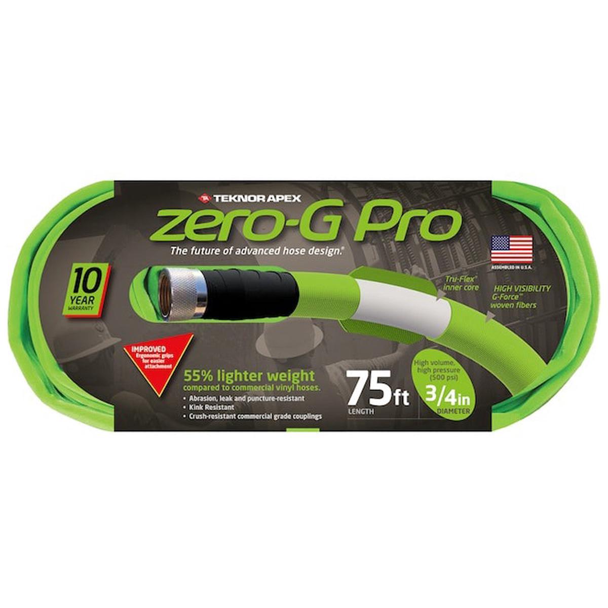 Zero-G Pro Garden Hose 3/4"X75Ft -Multi-Color