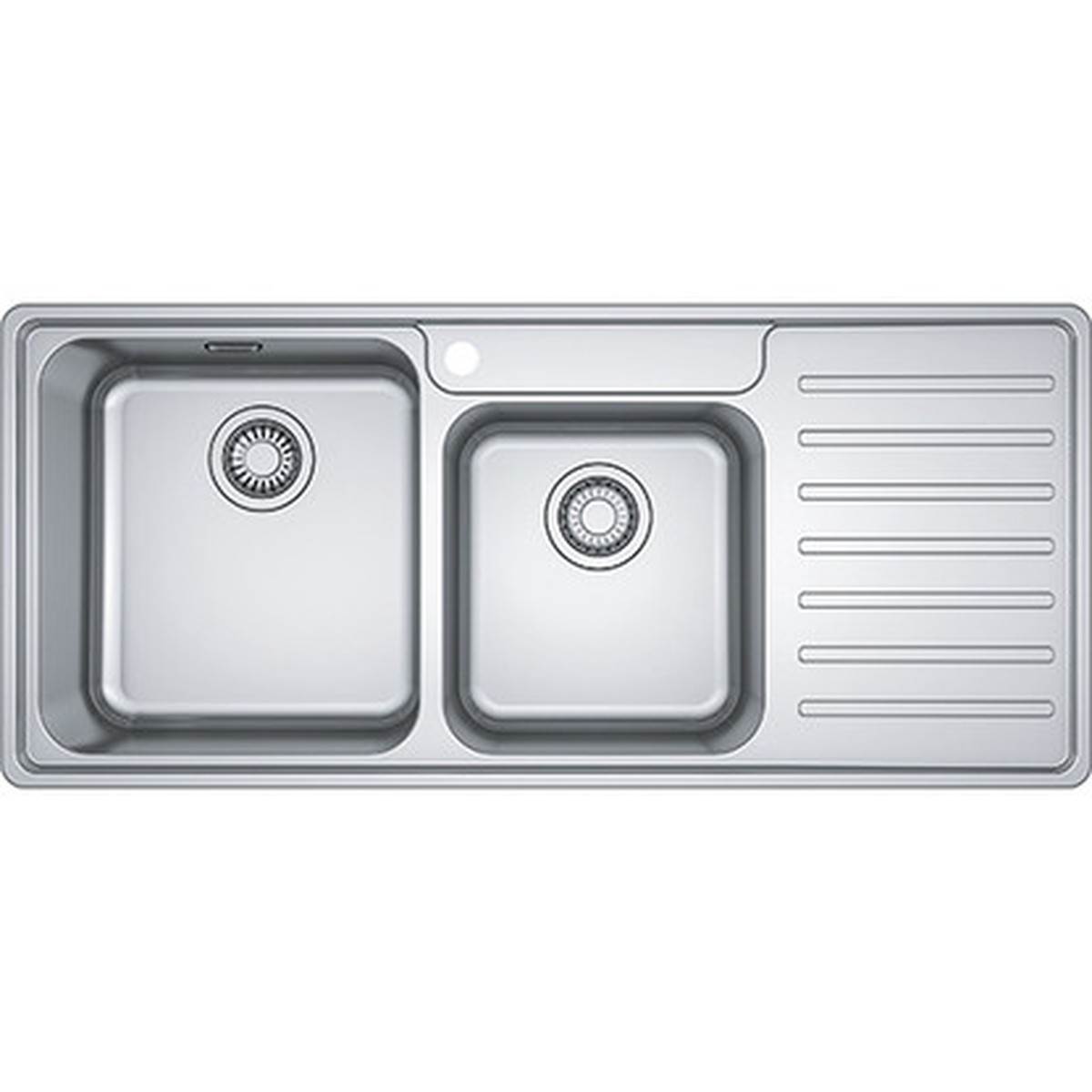 Franke Bell Stainless Steel Double Bowl Top Mount Sink With Drainer - BCX621