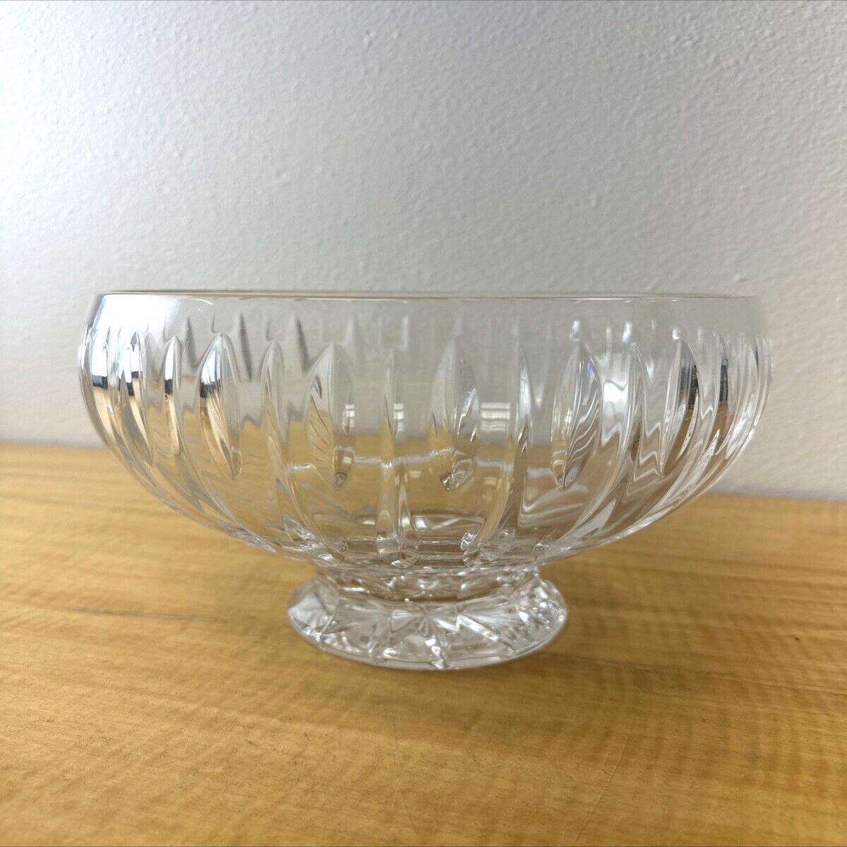 Waterford Marquis Sheridan Vertical Cut Crystal 9" Round Pedestal Serving Bowl