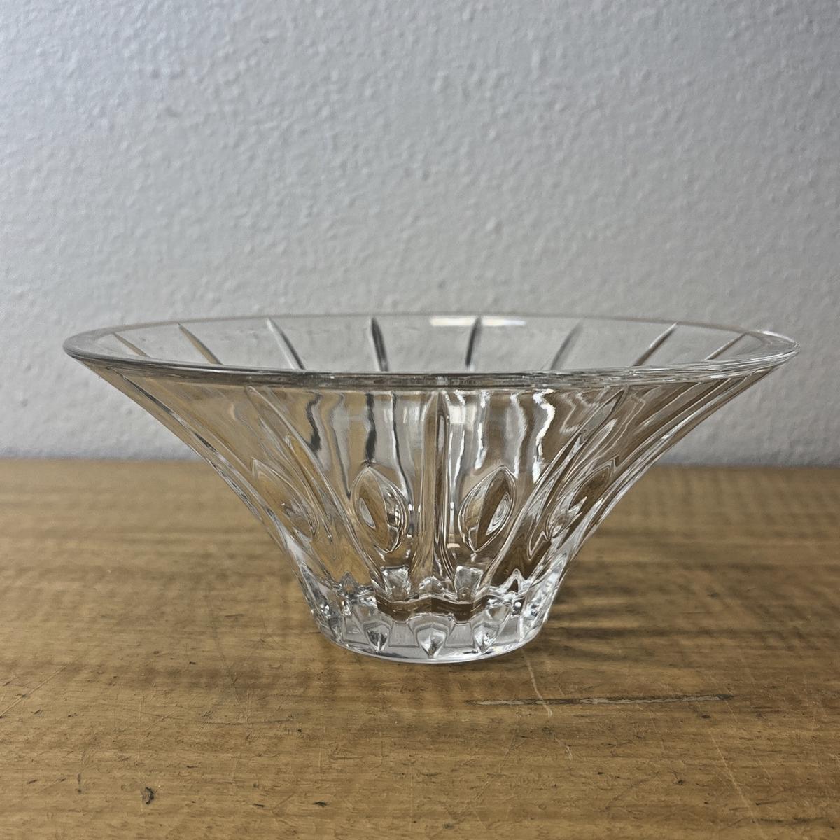 Vtg Marquis by Waterford Crystal Sheridan Flared Bowl 8"x3.5" Rainfall Signed