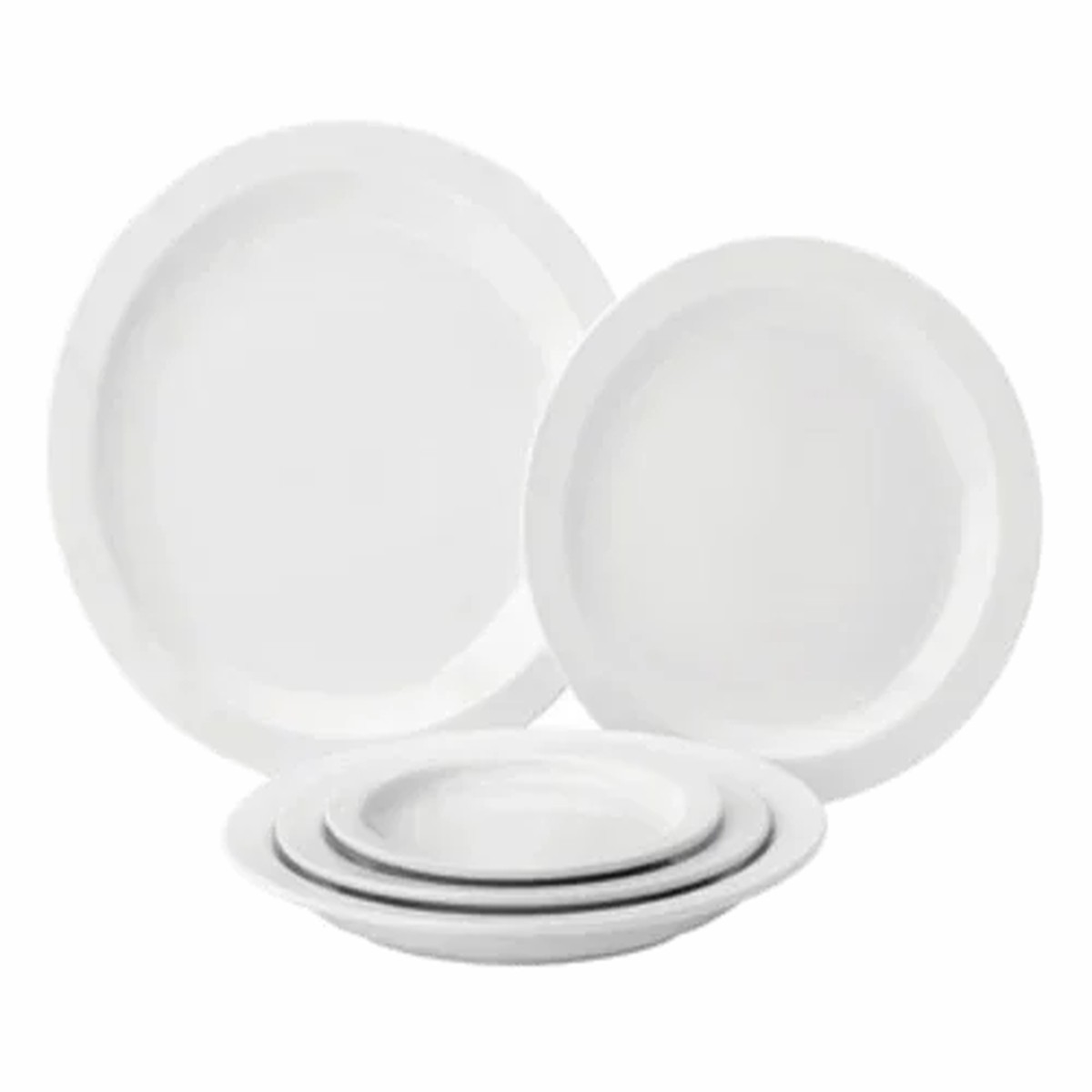 Pure White 10" Narrow Rim Round Plate (6/Case) | PW E13025
