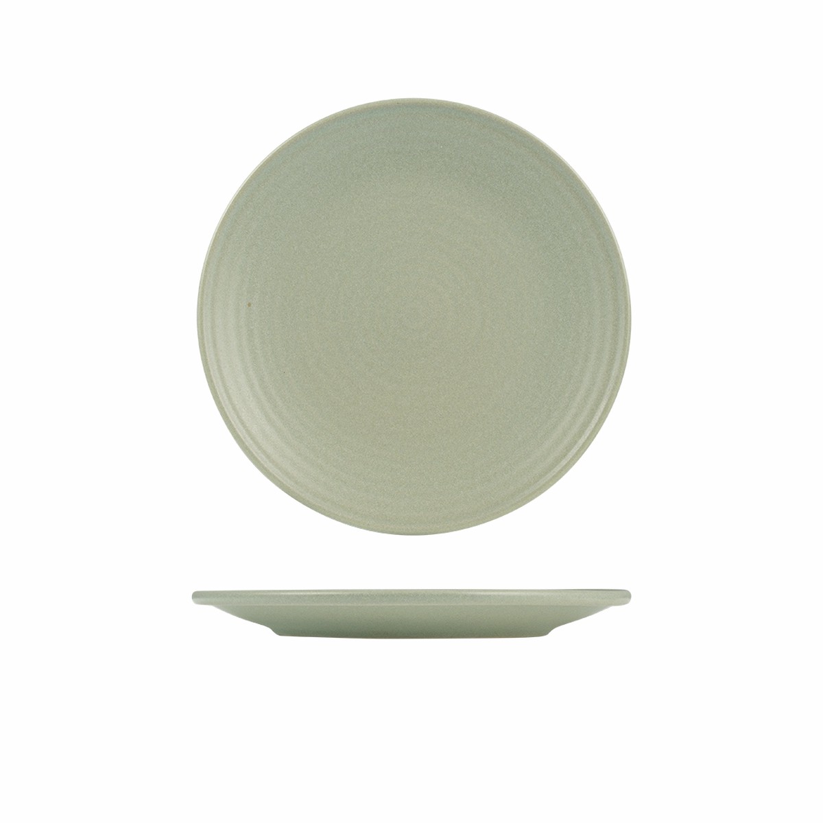 Zuma Pearl Pistachio - Coupe Plate Ribbed 265mm: Pack of 6