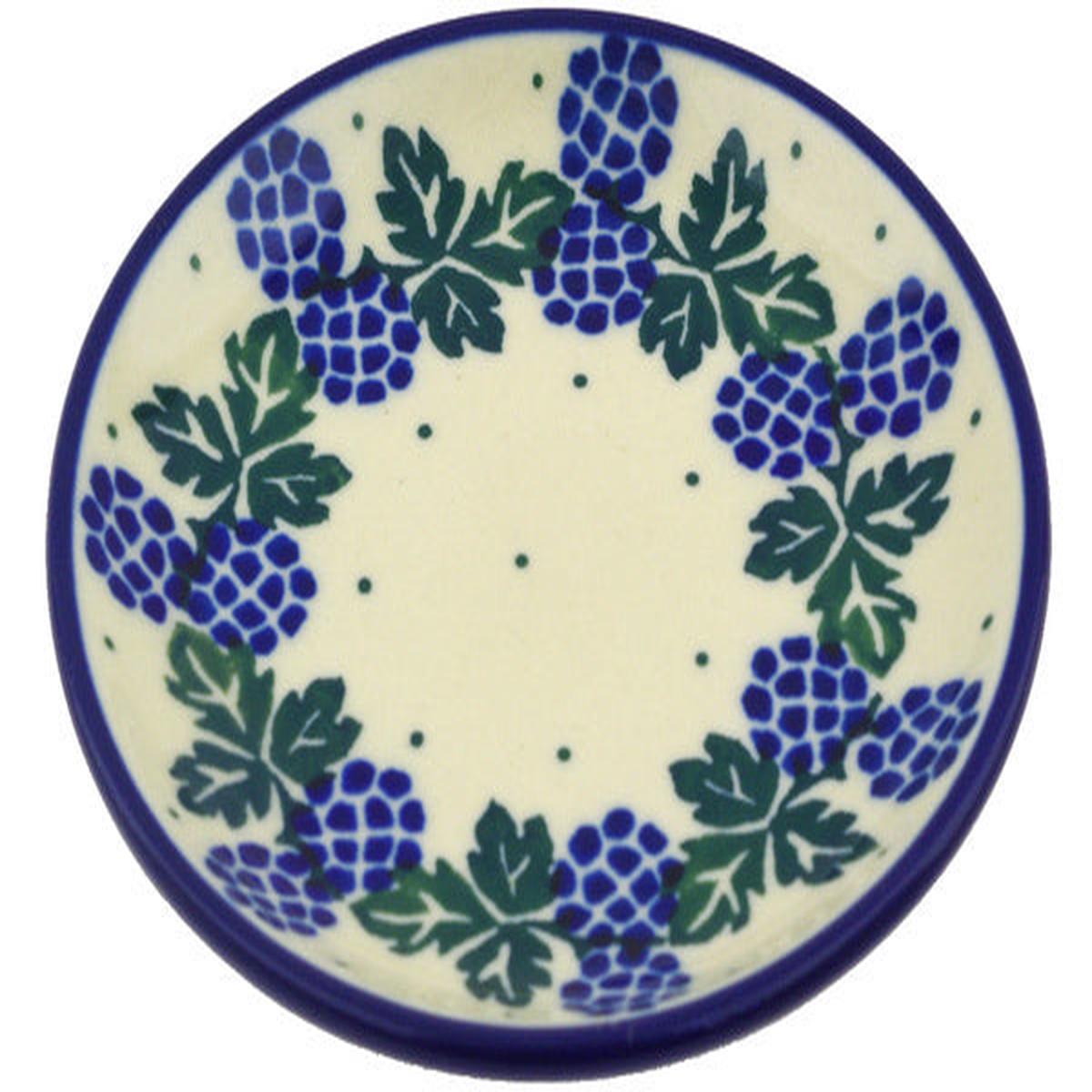 Mini Plate, Coaster plate 4" Summer Blackberries Theme