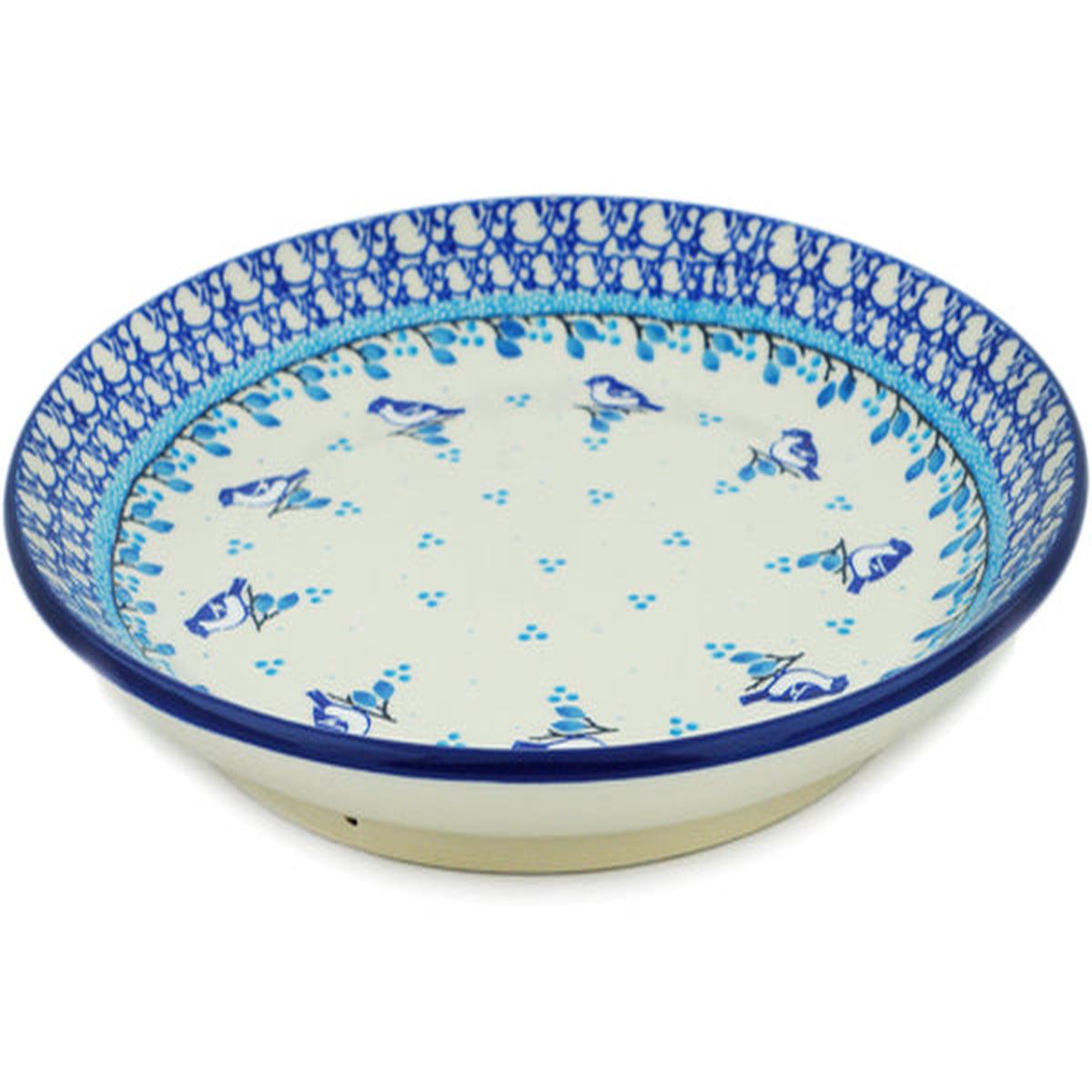 Polish Pottery 10-inch Dinner Plate Winter Circle
