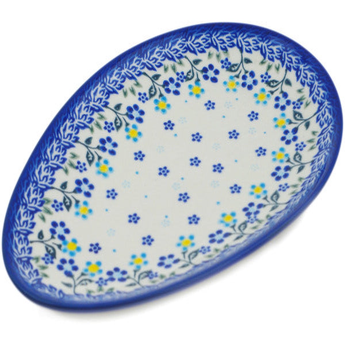 Oval Platter 10" Bluems Theme